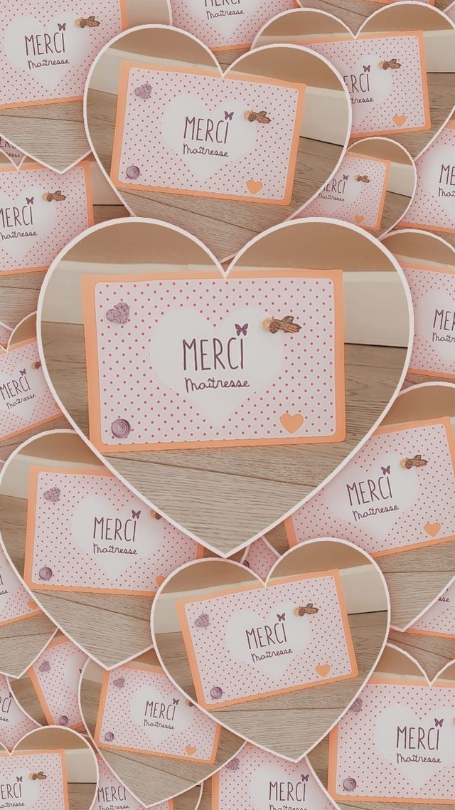 Carte " Merci Maitresse M13