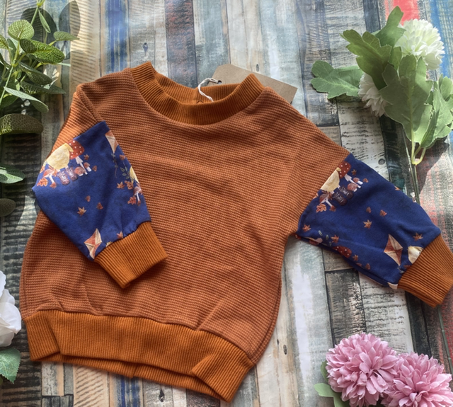 Autumn Buddy Duck Waffle Jumper 9-12m