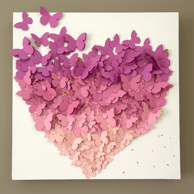 Tableau Coeur rose
