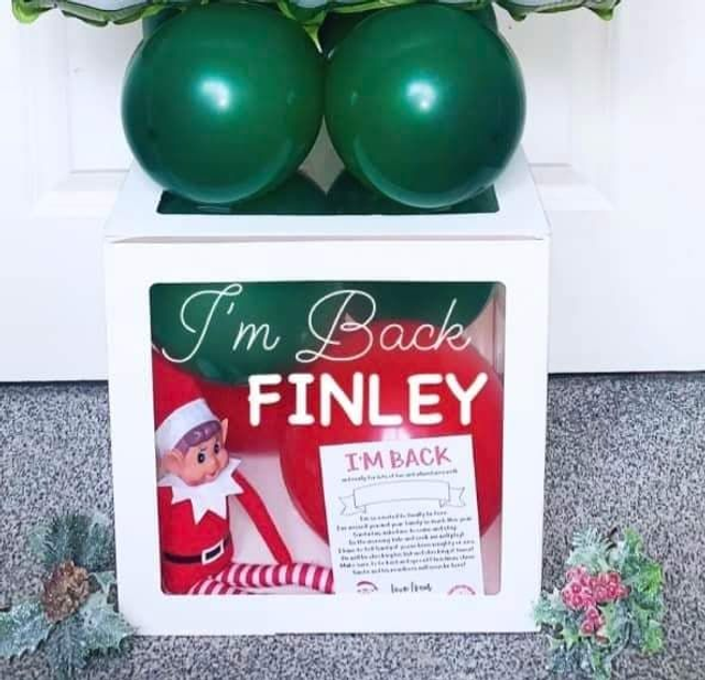 Elf Arrival Box - personalised with balloons and treats