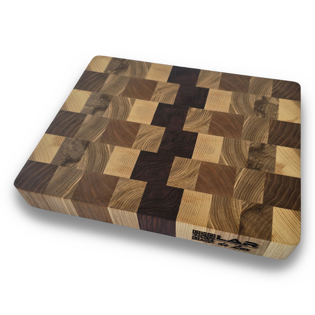 Sztorcowa deska do krojenia, 29x23,5x3,9cm Bodo Czereśnia Jesion Wiąz