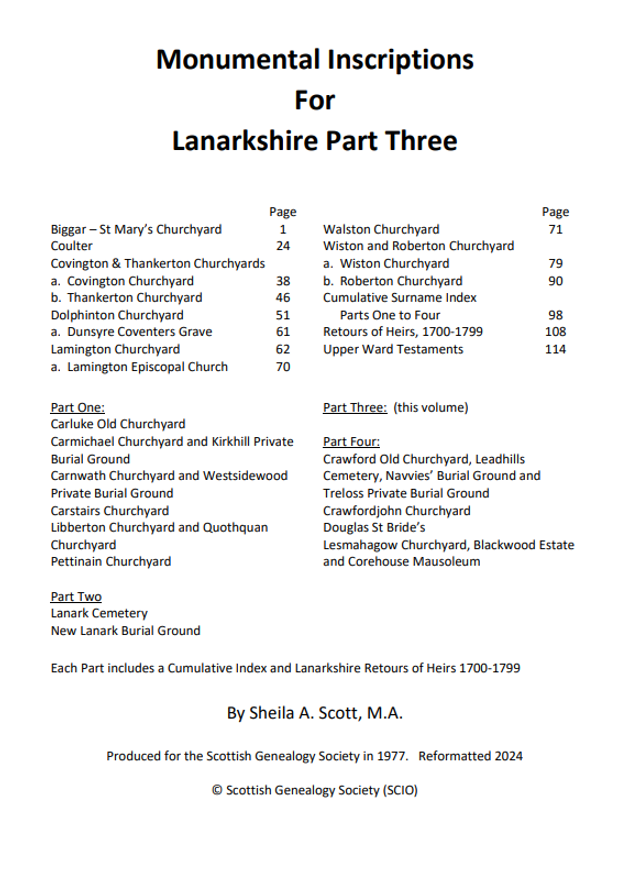 Lanarkshire Upper Ward MIs Part Three (PDF)