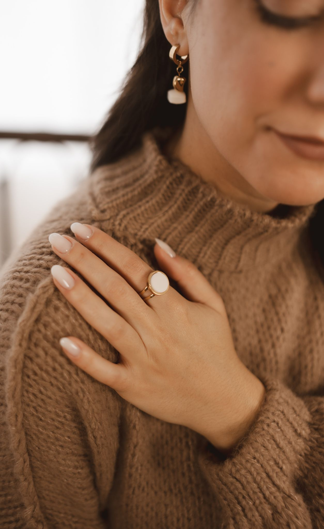 Ring with Polymer Clay ~ Sun