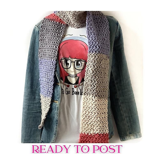 Cotton Scarf, muted colours-DRAPE