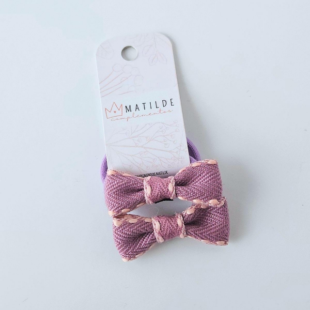 Colet Lazo Par Morado Liso Oscuro