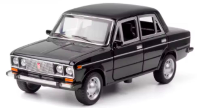 DieCast model auto metaal Lada 2106 zwart (1:24)