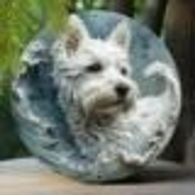 Metalen Wandbord Highland White Terrier (20x20cm)