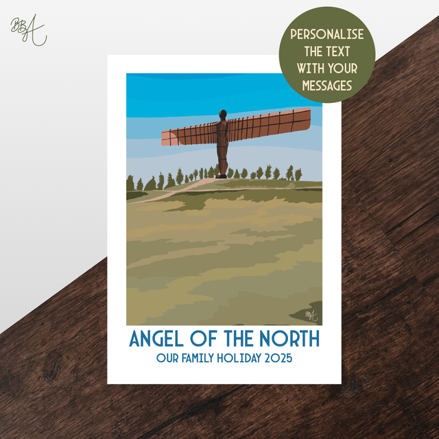Angel of The North, Travel Poster Print – Vintage Style Wall Art
