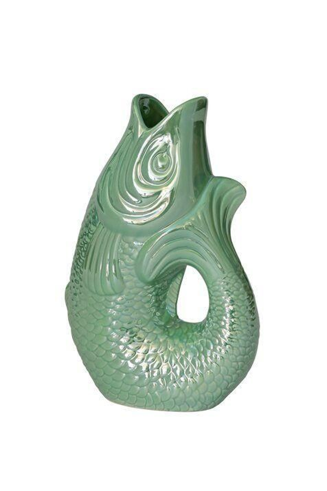 Monsieur Carafon, Fisch, Vase, S, green bay, 1,2 Liter
