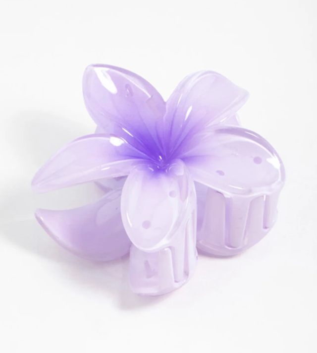 Purple Flower Clip