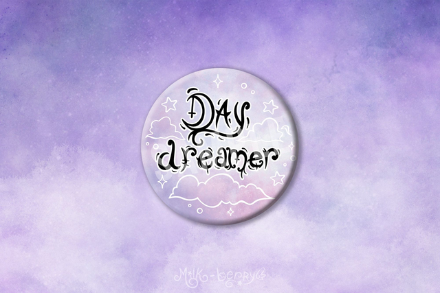 Badge 56mm Day Dreamer