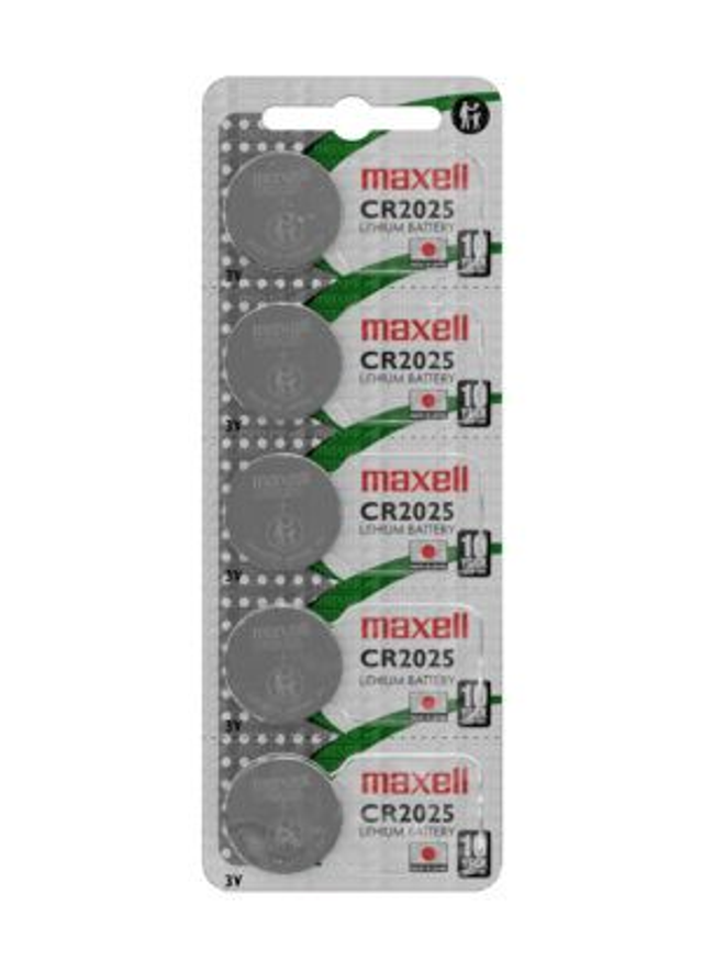 CR2025 Maxell 3 Volt Lithium Battery (Pack 5)