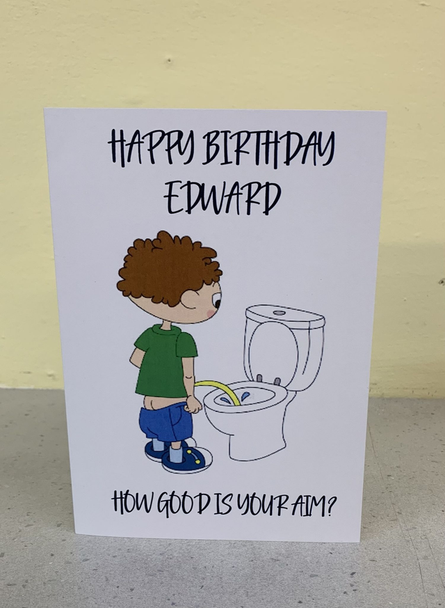 Happy Birthday - how good is your aim card 