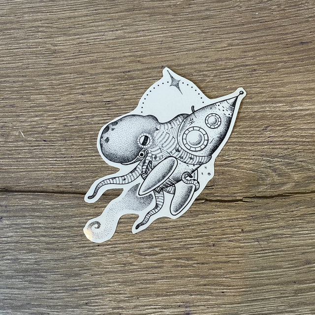 Tatouage éphémère poulpe fusée 