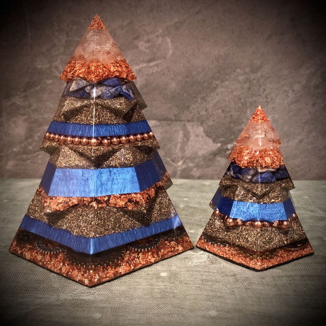 Crystal Energy Tree Duo with Clear Quartz & Lapis Lazuli