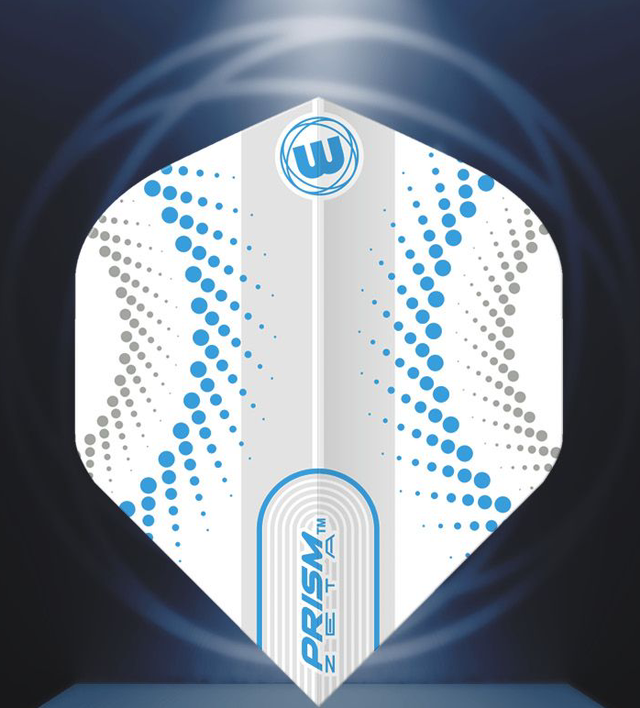 Winmau Prism Zeta Flight White &amp; Blue 5023231018076