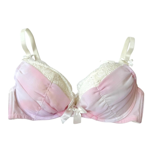 Pink multicolour tulle Japanese Bra UK 30A  
