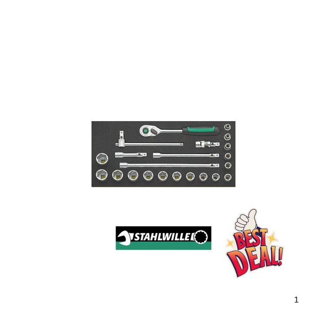 QuickRelease-Steckschlüsselsatz 3/8", 22 tlg. TCS 456/16/6QR