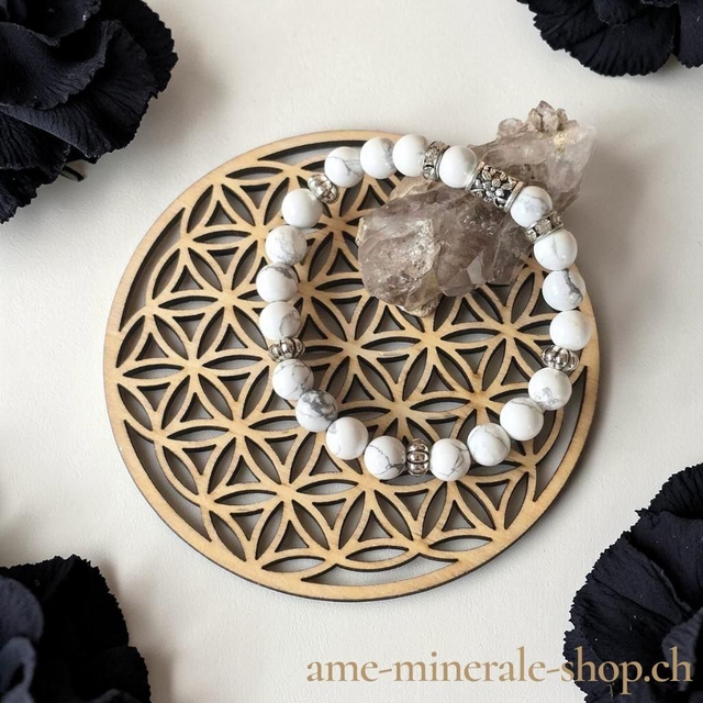Bracelet en Howlite Blanche 
