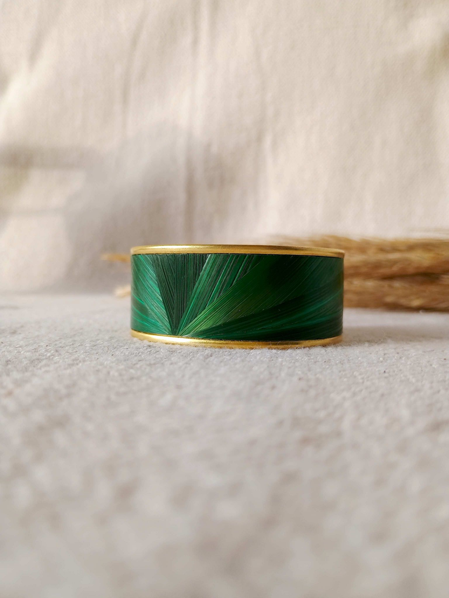 Bracelet MANCHETTE Éventail - Vert JUNGLE