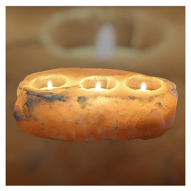 Bougeoir "Sel d'Himalaya" triple