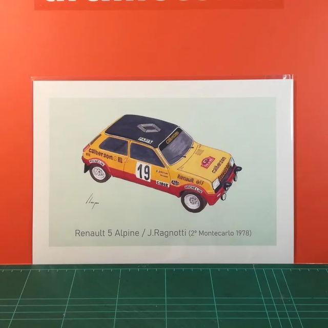 Artimotor prints - A4 1978 Renault 5 Alpine - Ragnotti (rallye Montecarlo)