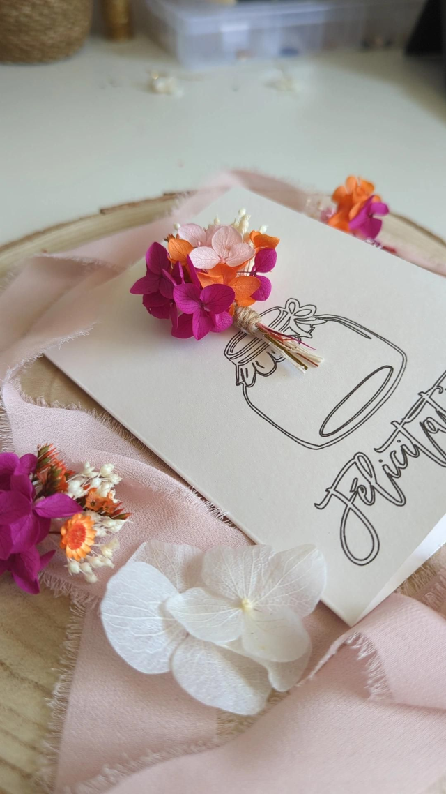 Carte florale - Peachy Pinky