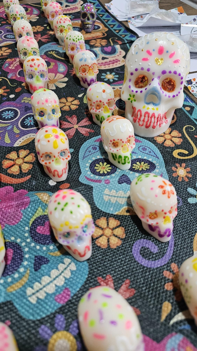 Set Regalo Calaveritas di Cera – Edizione Limitata Día de Muertos (3 pezzi)