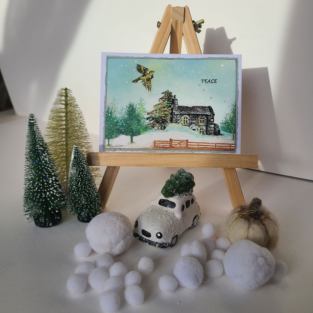 Carte de Noël - PEACE