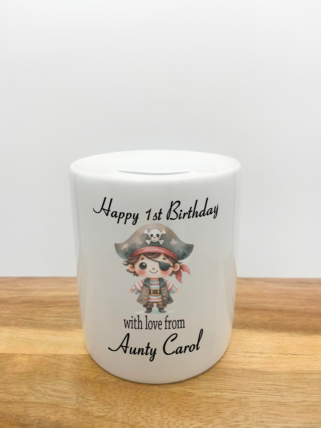 Personalised Money Box - Pirate