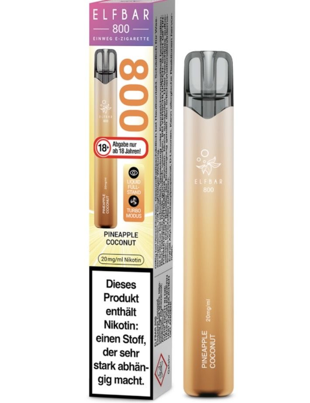 ELFBAR 800 Einweg E-Zigarette – Pineapple Coconut | 20 mg