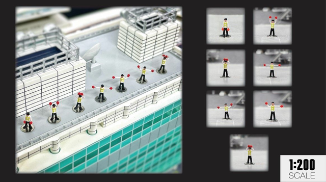 1/200 Airport Marshaller Staff 7 Figuren