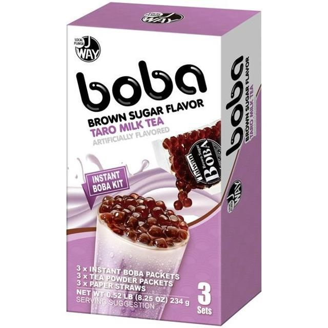 Jway Taiwan Brown Sugar Boba Taro Milk Tea