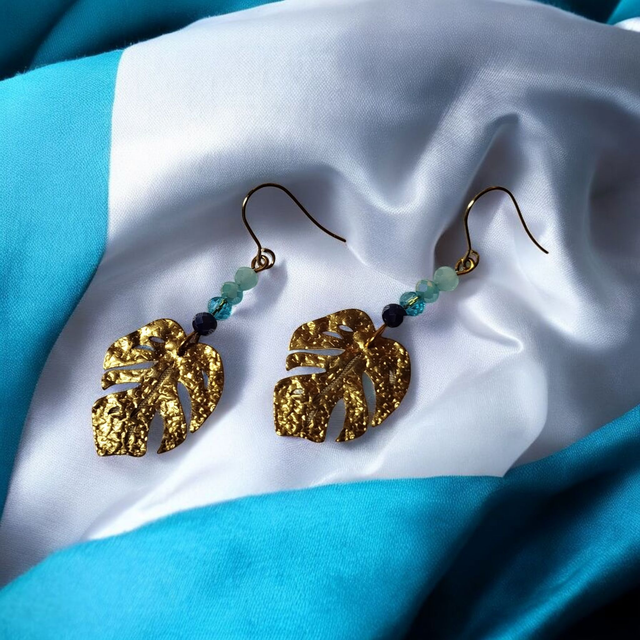 Boucles d&#039;oreilles bleu 