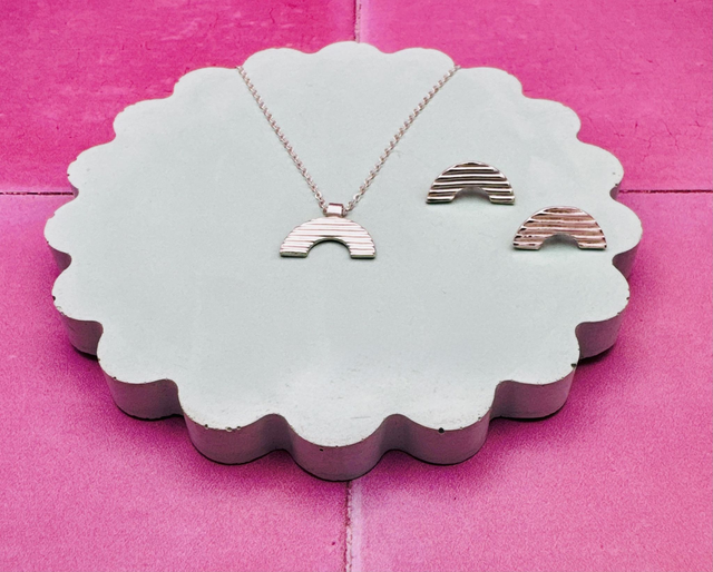 Striped Rainbow Necklace