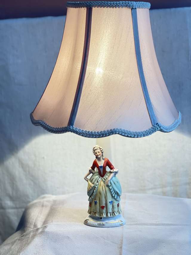 Vintage DDR Lampe mit Schirm 