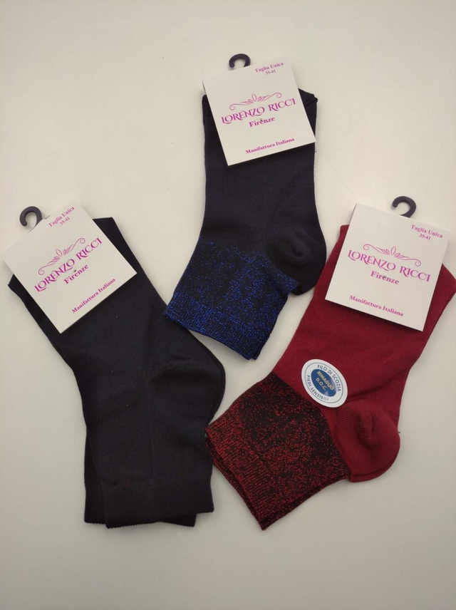 Calzino paripunta lurex