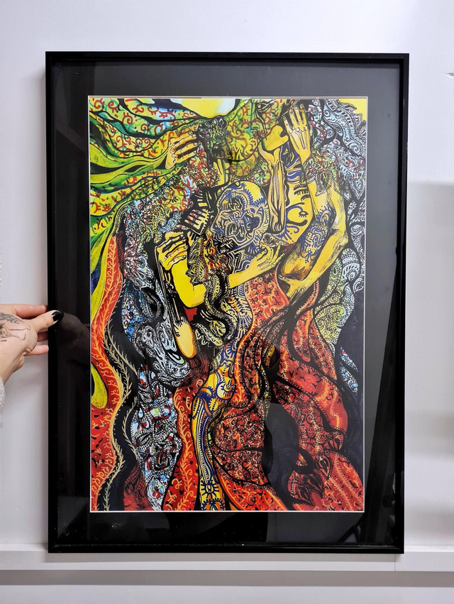 Reproduction d'illustration- cire noire