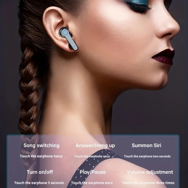 Wireless Headphones with Digital Display 1 Pair 