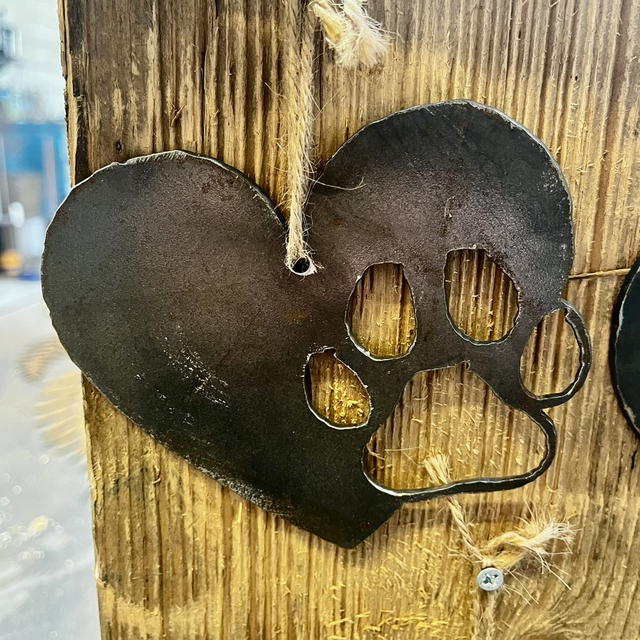 Dog Paw Love Heart