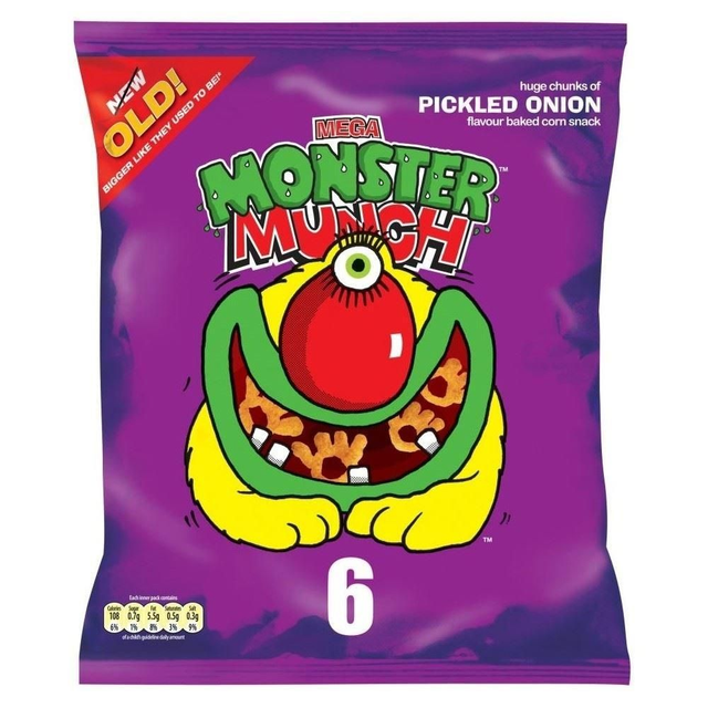 Walkers  Monster Munch  Pickled Onion 6 pack