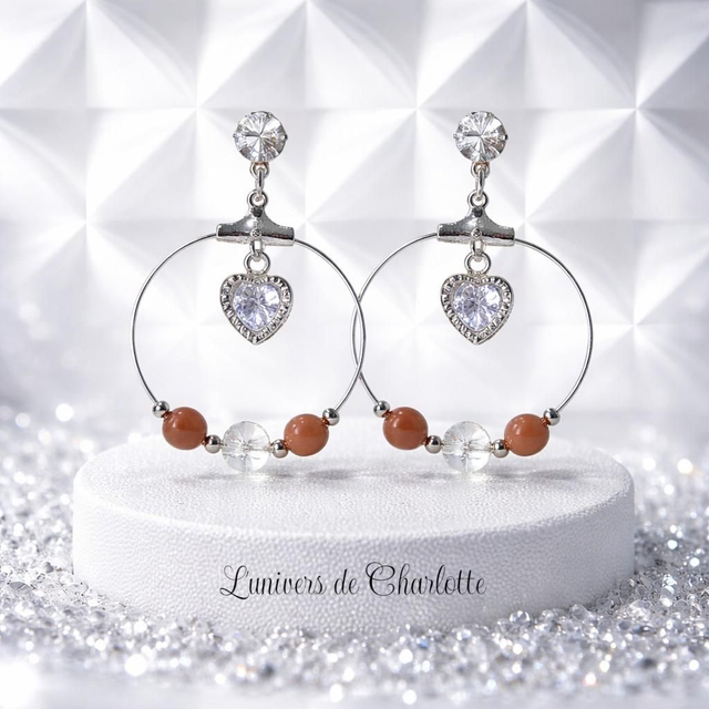 Boucles d'oreilles "Rhodonite" BO-165