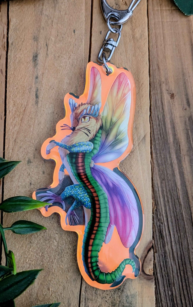 Porte-Clés "Créature de Wingthel : Eratiti" - 9 x 4,5 cm - Acrylique Holographique