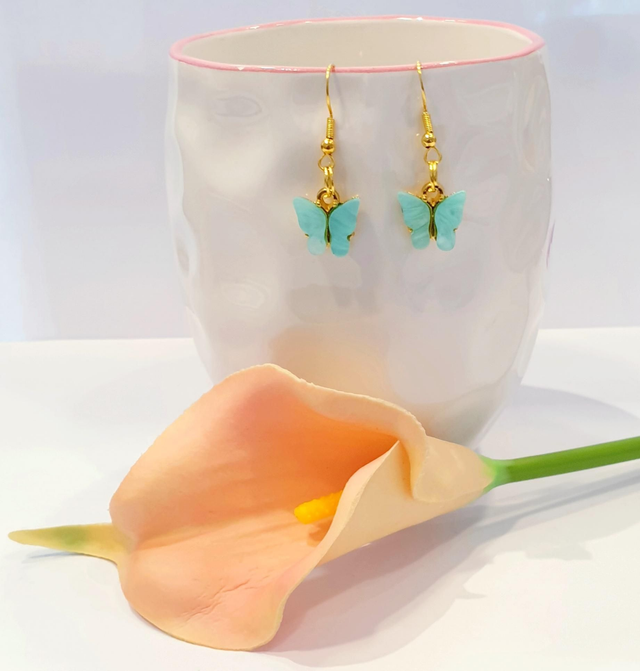 Turquoise Butterfly Earrings 