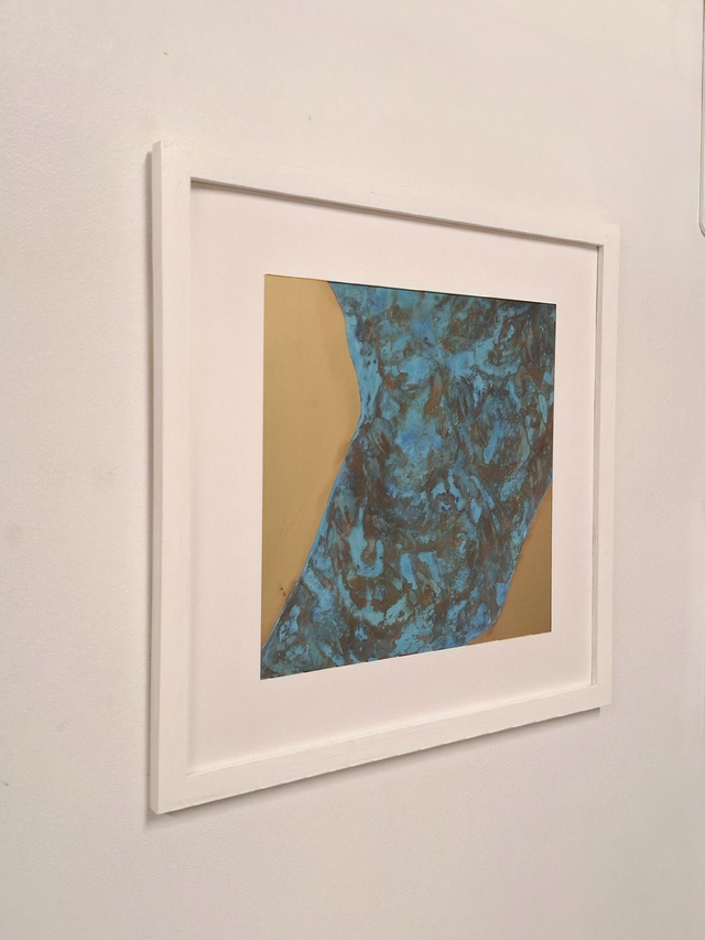 Tableau Rowa - Laiton patiné bleu