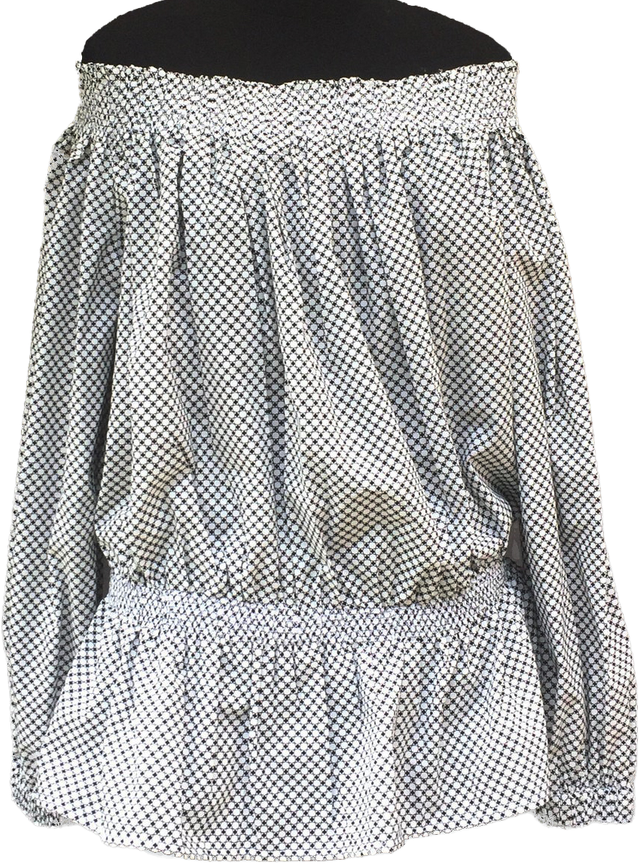 Blouse carreaux noirs et blancs - taille (40fr)