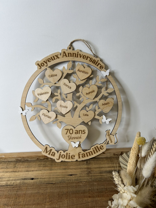 Arbre de vie en bois- cadeau anniversaire original et personnalisé