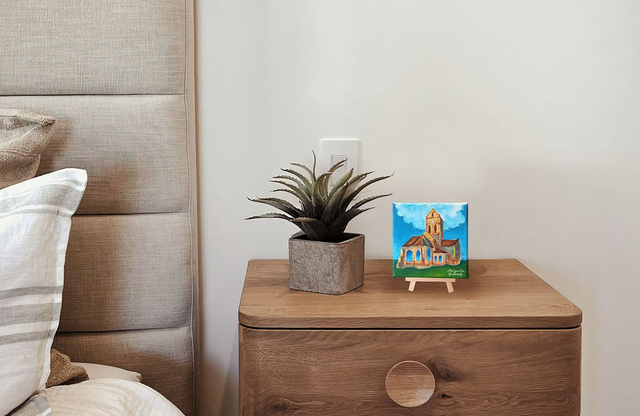 Eglise d'Auvers sur Oise 12 x 12 cm