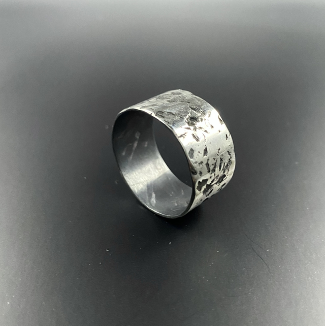 Anneau Selfish men «Violette Asphalte» en argent 925