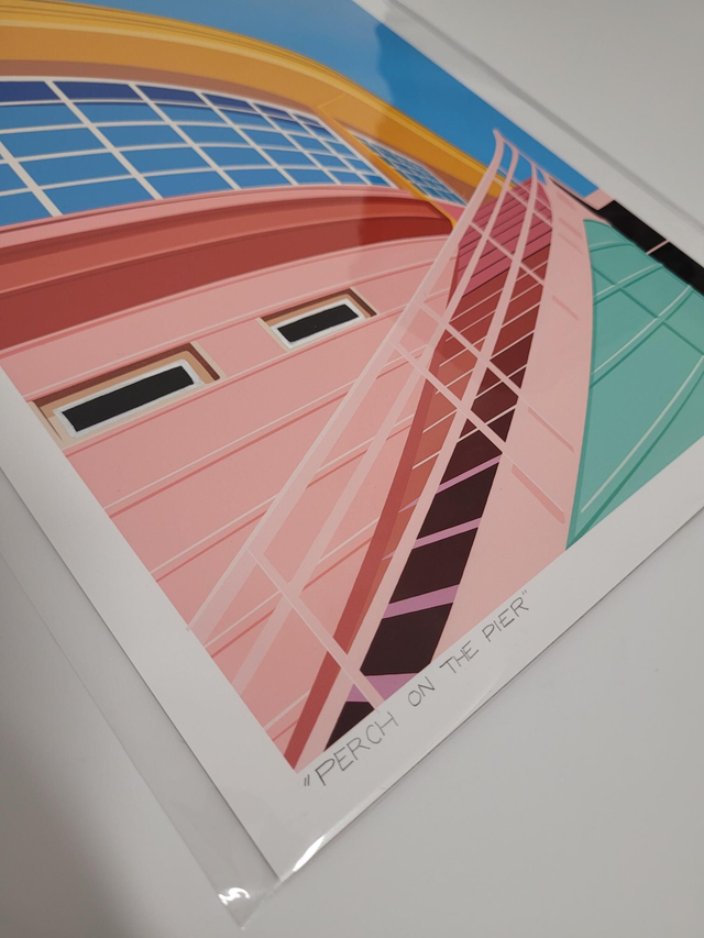 Perch on the Pier Signed Giclée A4 Print - JP-116